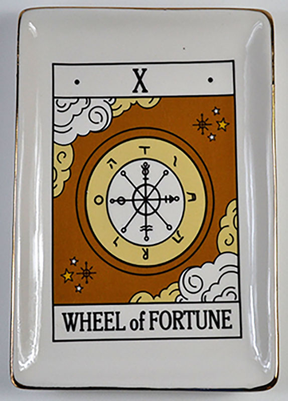 (image for) 4 1/2" x 6 1/2" Wheel of Furtune tarot dish